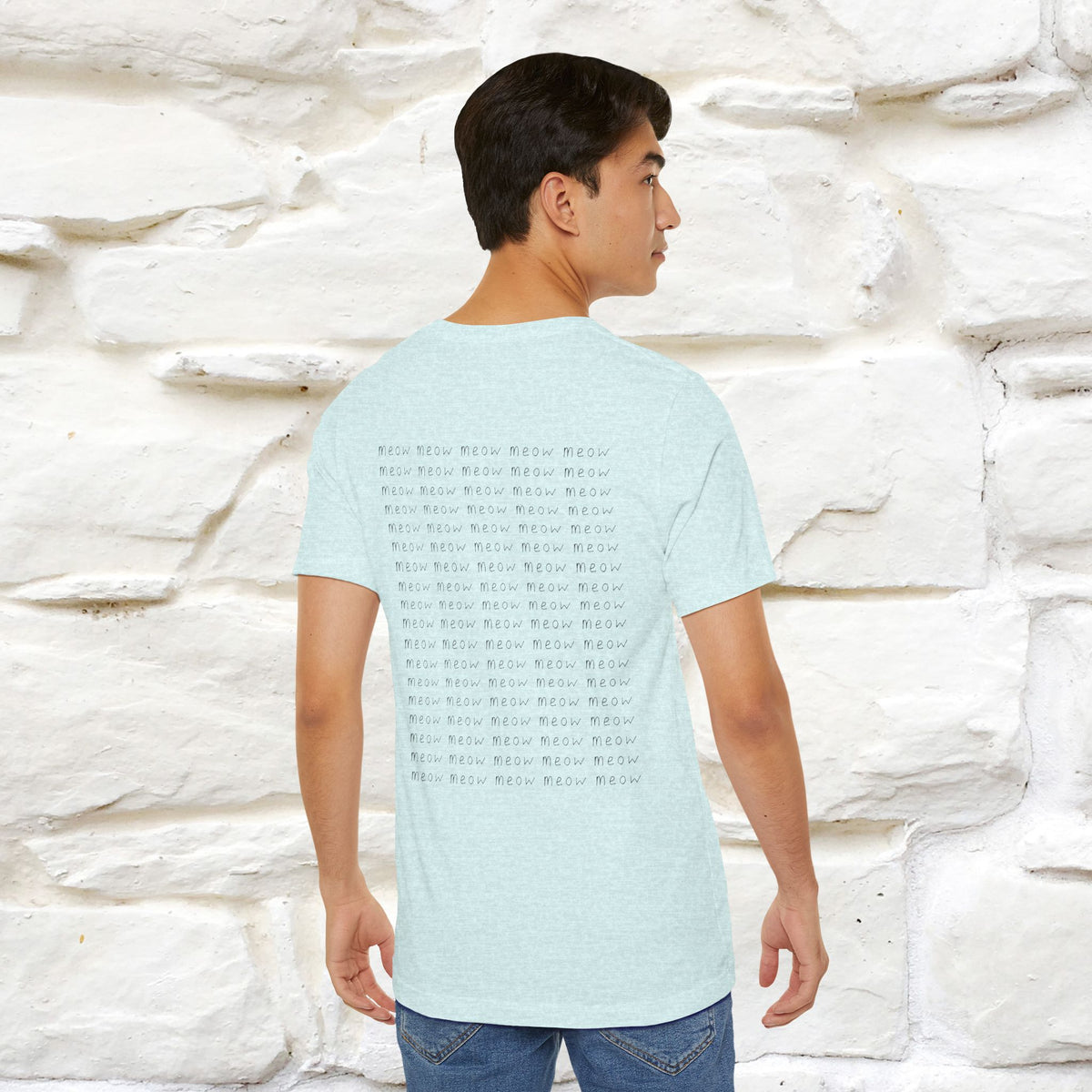 "Meow Meow Meow" Cat T-Shirt | Front & Back Design | Nunu&Miao Studio