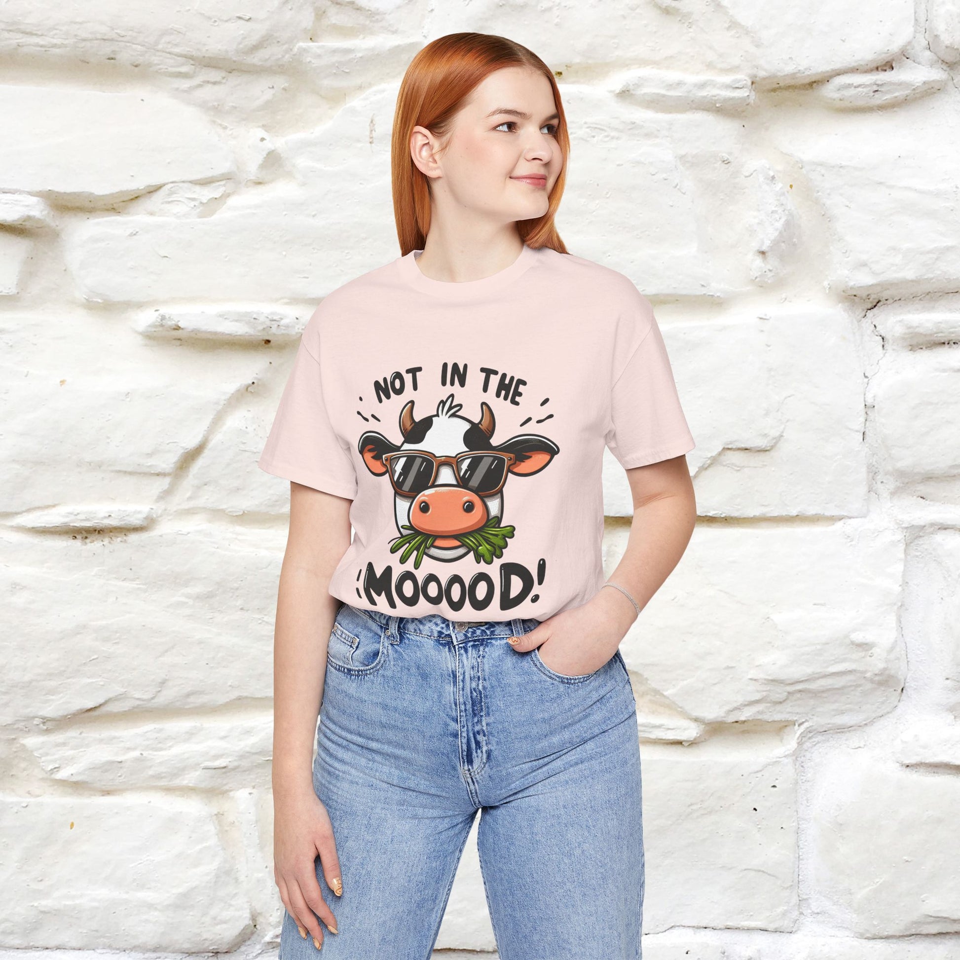 Not In The Moood – Funny Cow Pun T-Shirt | Nunu & Miao Studio - Nunu&Miao Studio