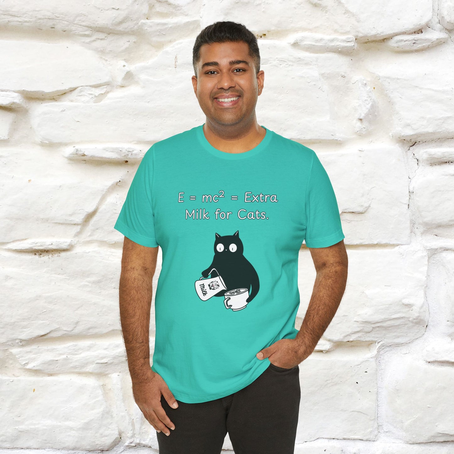 ''E = mc² = Extra Milk for Cats.''| Funny T-Shirt | Nunu&Miao Studio