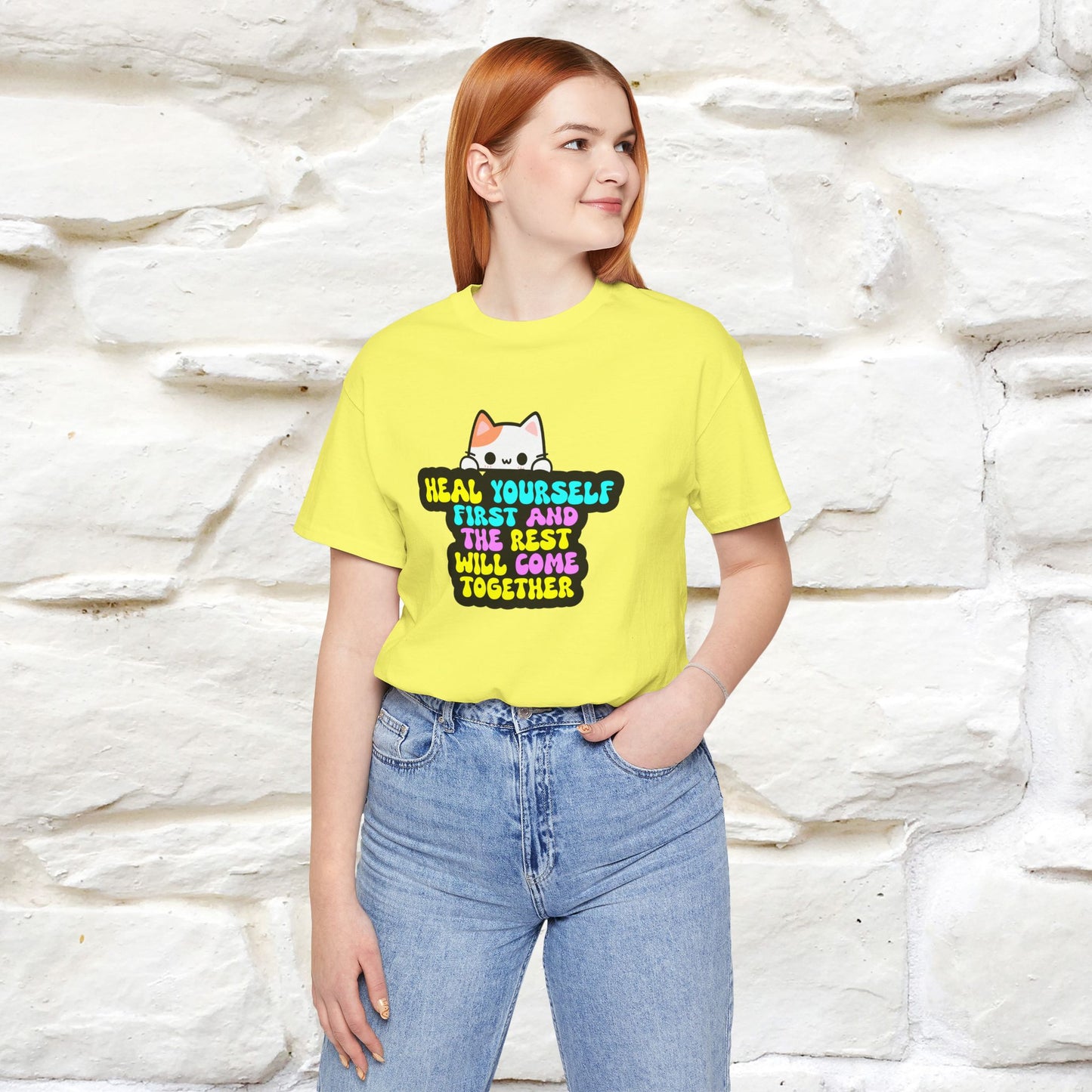 "Heal Yourself First And The Rest Will Come Together" T-shirt for Men & Women | 100% Cotton* - Nunu&Miao Studio