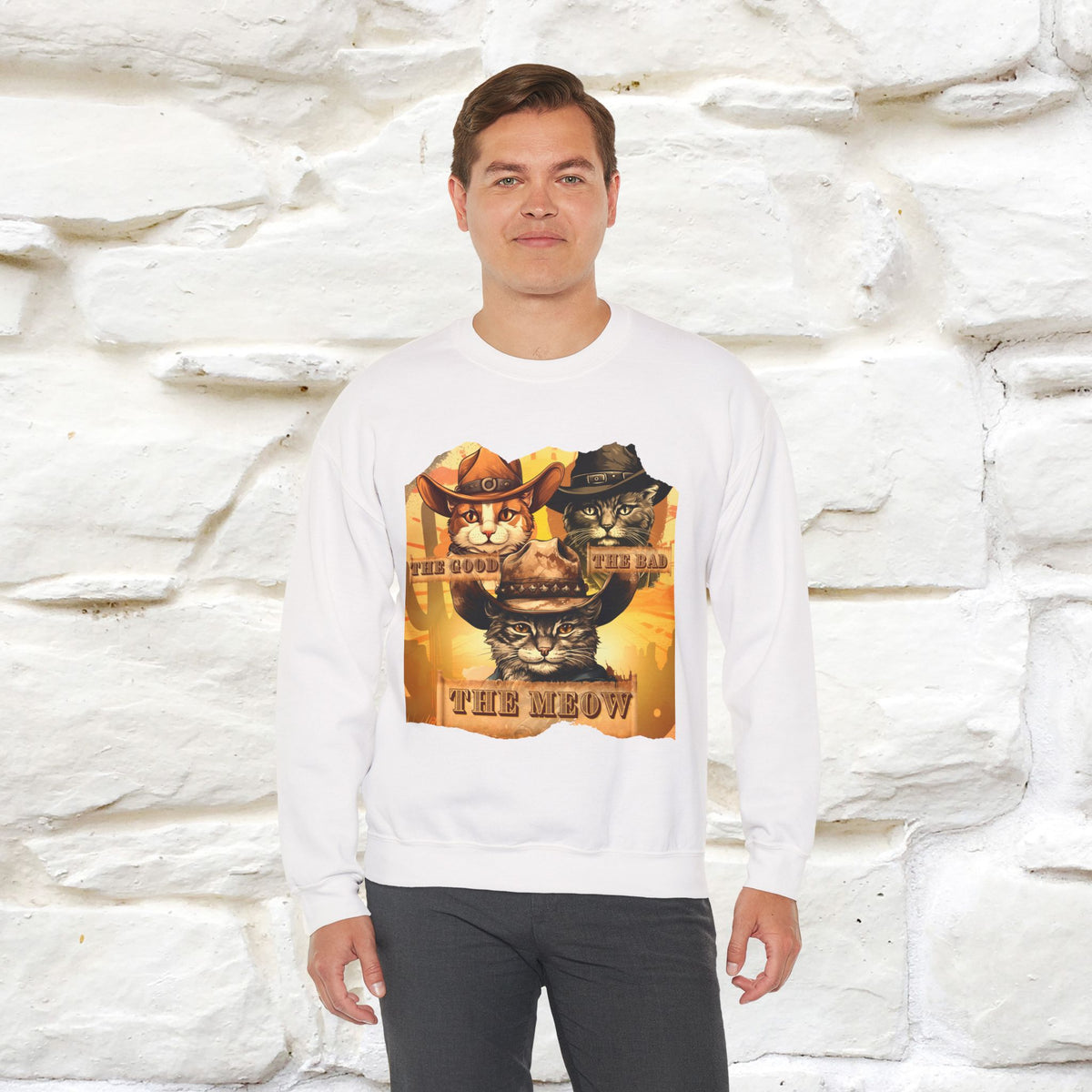 ''The Good, the Bad, and the Meow'' |Cat Sweatshirt | Nunu&Miao Studio