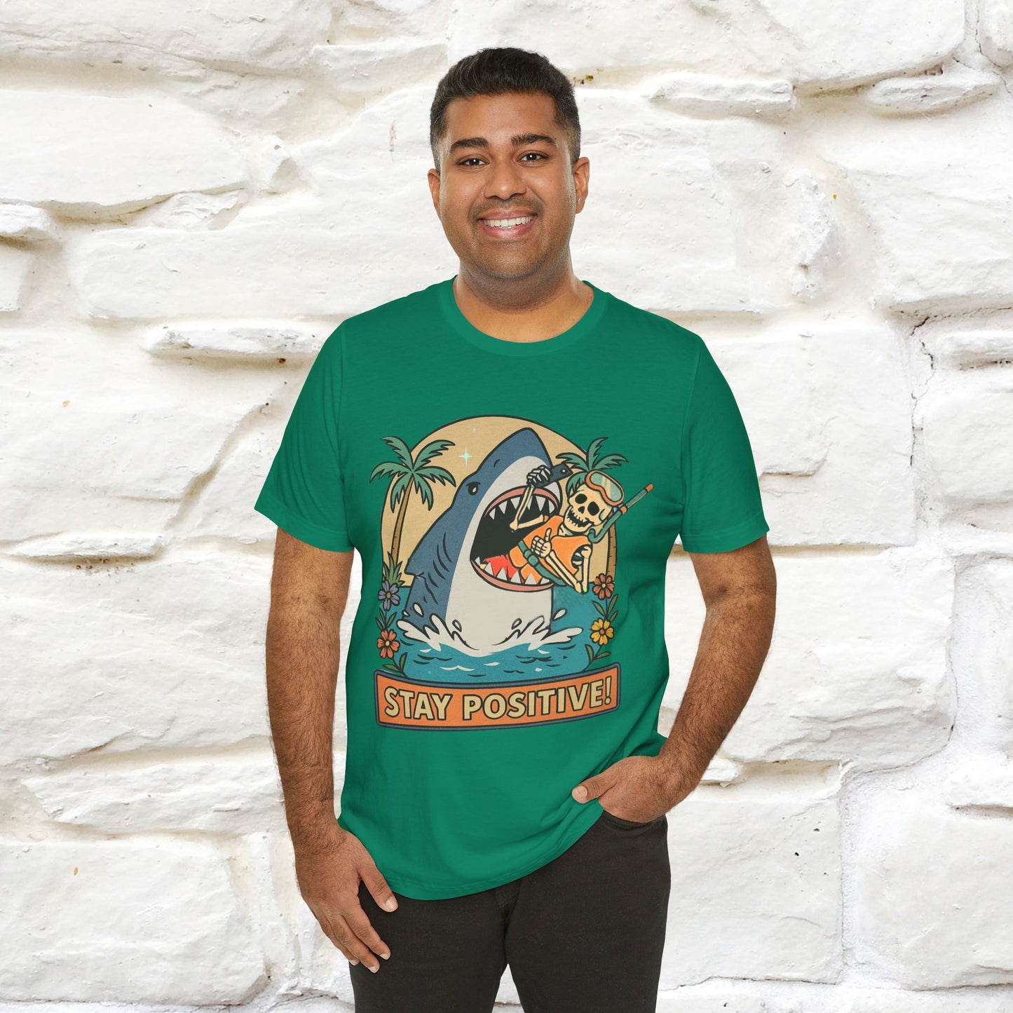 "Stay Positive" Funny T-shirt |Nunu&Miao Studio - Nunu&Miao Studio