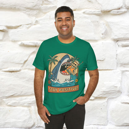 "Stay Positive" Funny T-shirt |Nunu&Miao Studio - Nunu&Miao Studio