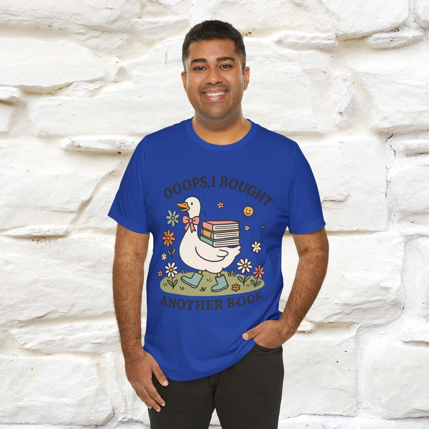 "Oooops I Bought Another Book" Funny Goose T-shirt |Nunu&Miao Studio - Nunu&Miao Studio