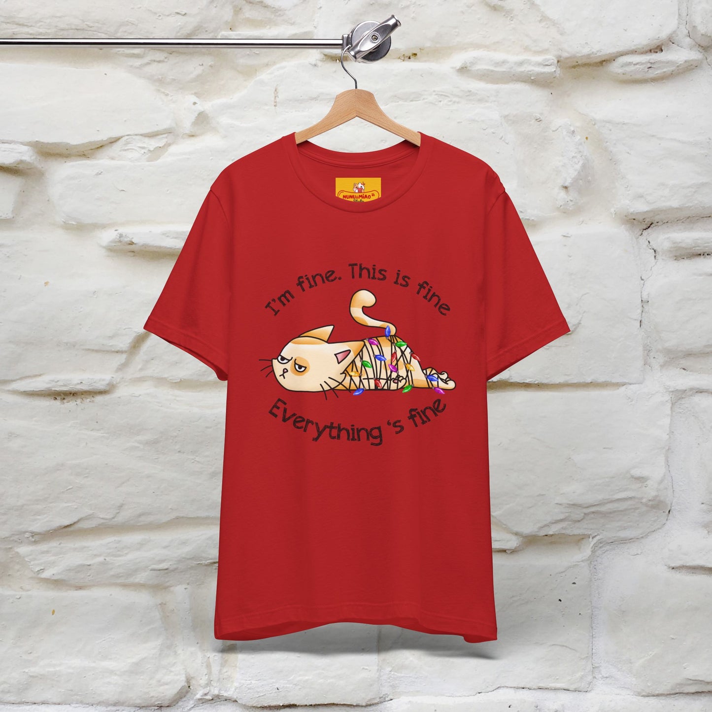 "This Is Fine" |Funny Cat T-Shirt | Nunu&Miao Studio