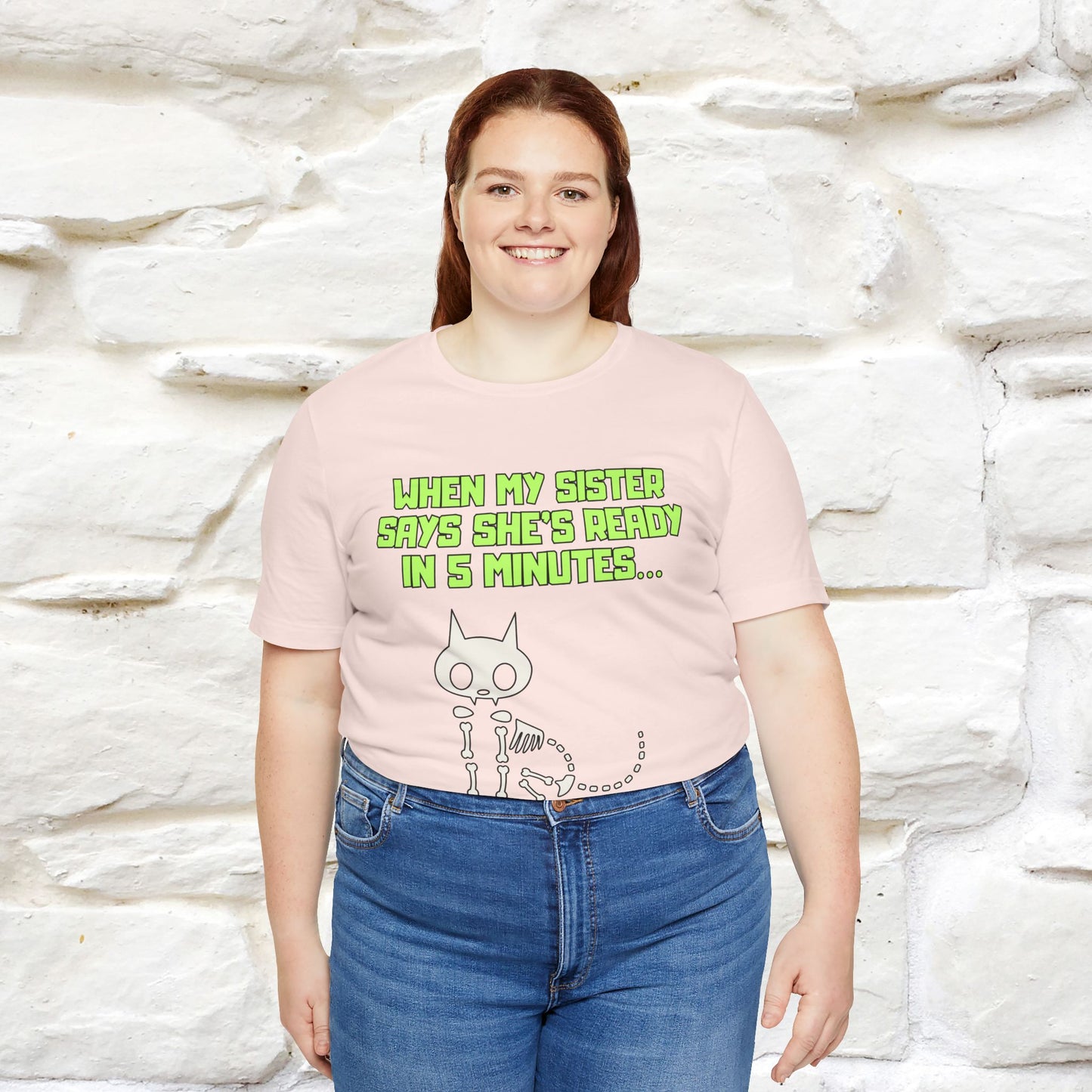 “When my sister says she’s ready in 5 minutes…” | Cat T-Shirt | Nunu&Miao Studio