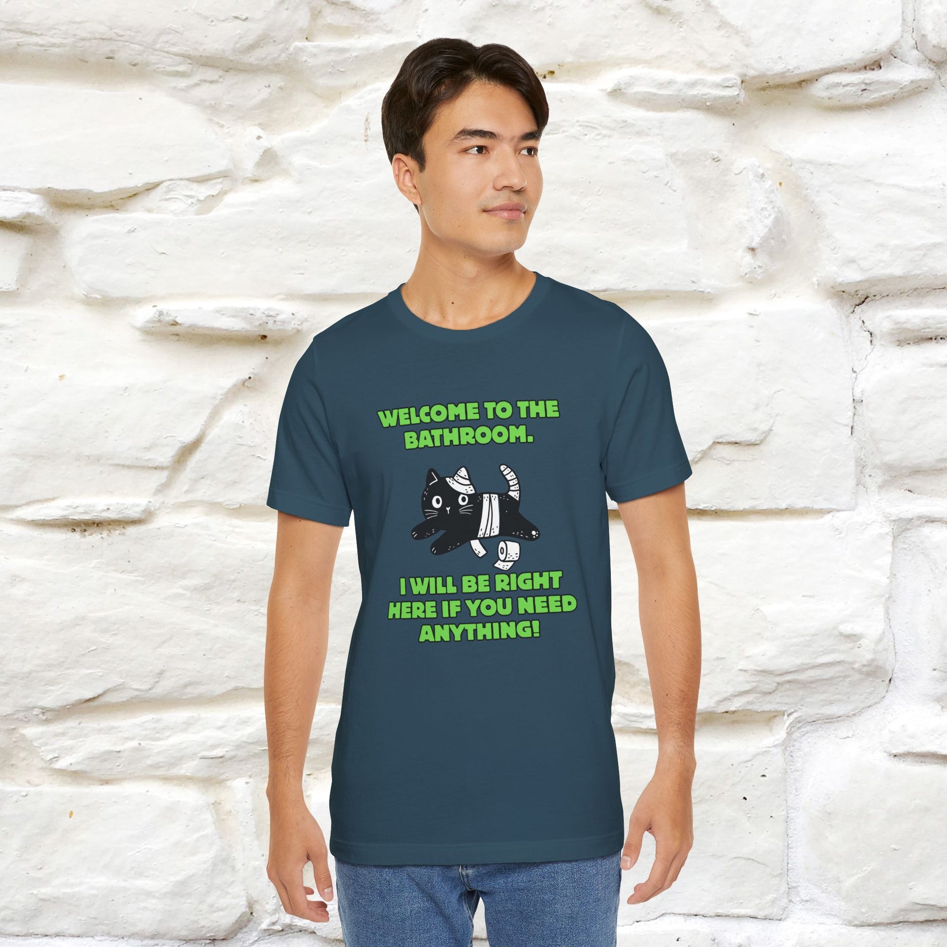 "Welcome To The Bathroom..."Funny  Cat T-shirt |Nunu&Miao Studio - Nunu&Miao Studio