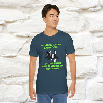 "Welcome To The Bathroom..."Funny  Cat T-shirt |Nunu&Miao Studio - Nunu&Miao Studio