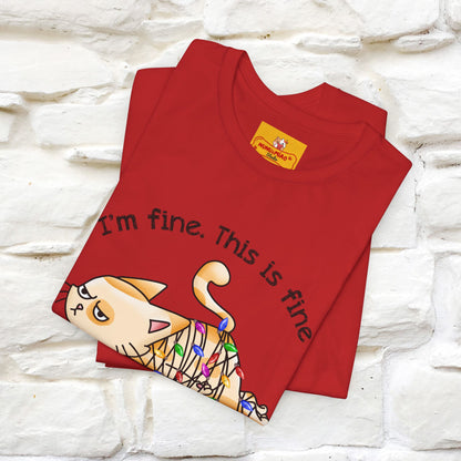 "This Is Fine" |Funny Cat T-Shirt | Nunu&Miao Studio