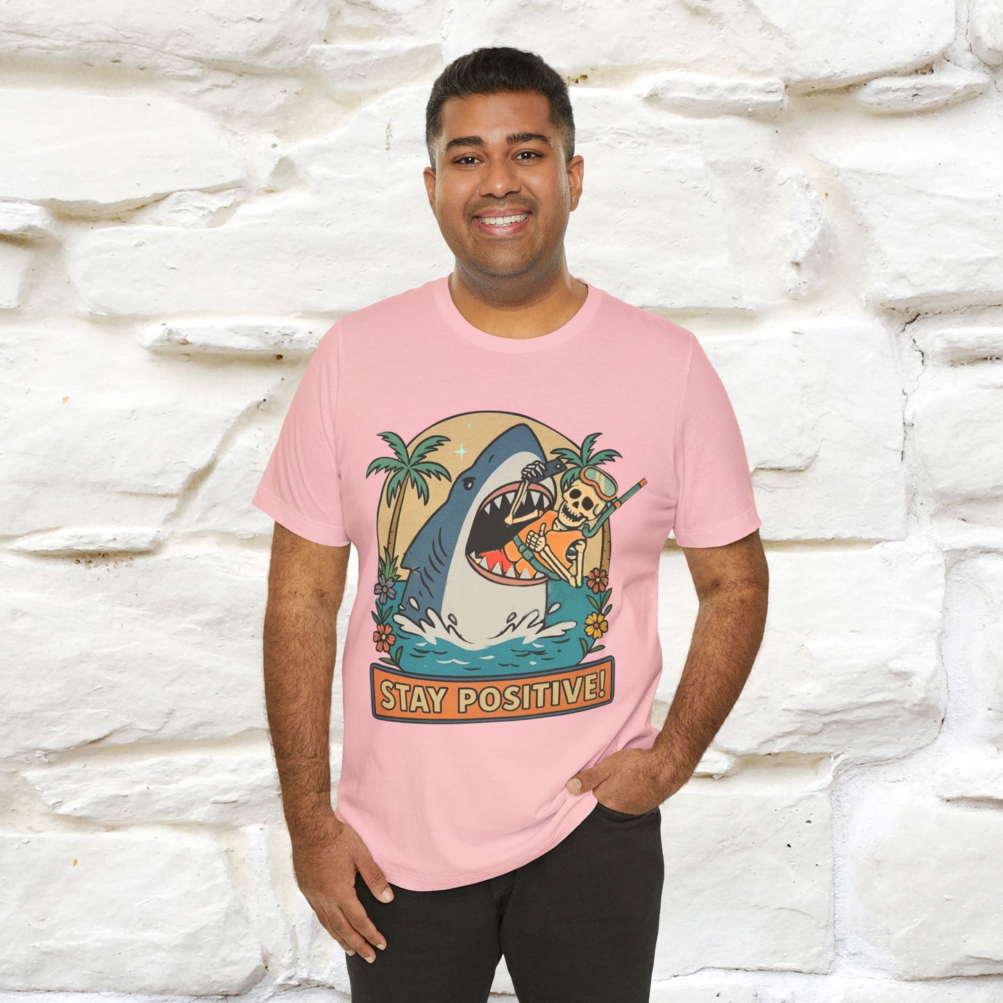 "Stay Positive" Funny T-shirt |Nunu&Miao Studio - Nunu&Miao Studio