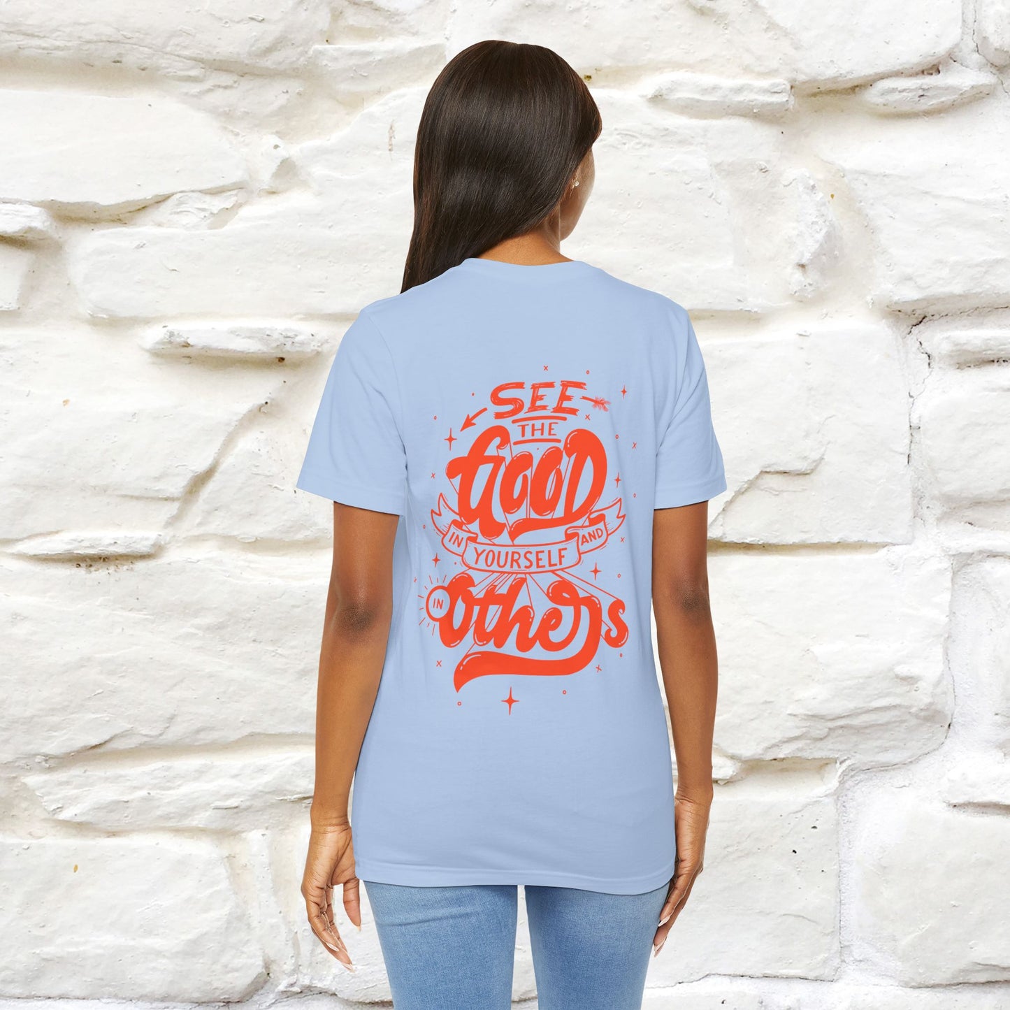 "See the Good in Yourself and Others" Cat T-Shirt | Front & Back Design | Nunu&Miao Studio - Nunu&Miao Studio