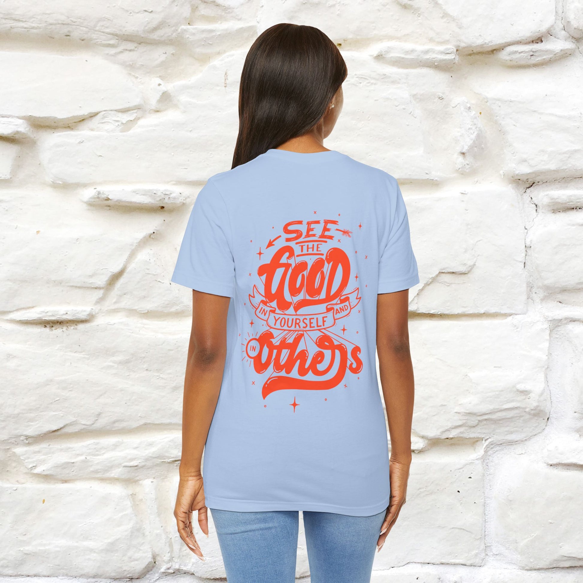 "See the Good in Yourself and Others" Cat T-Shirt | Front & Back Design | Nunu&Miao Studio - Nunu&Miao Studio