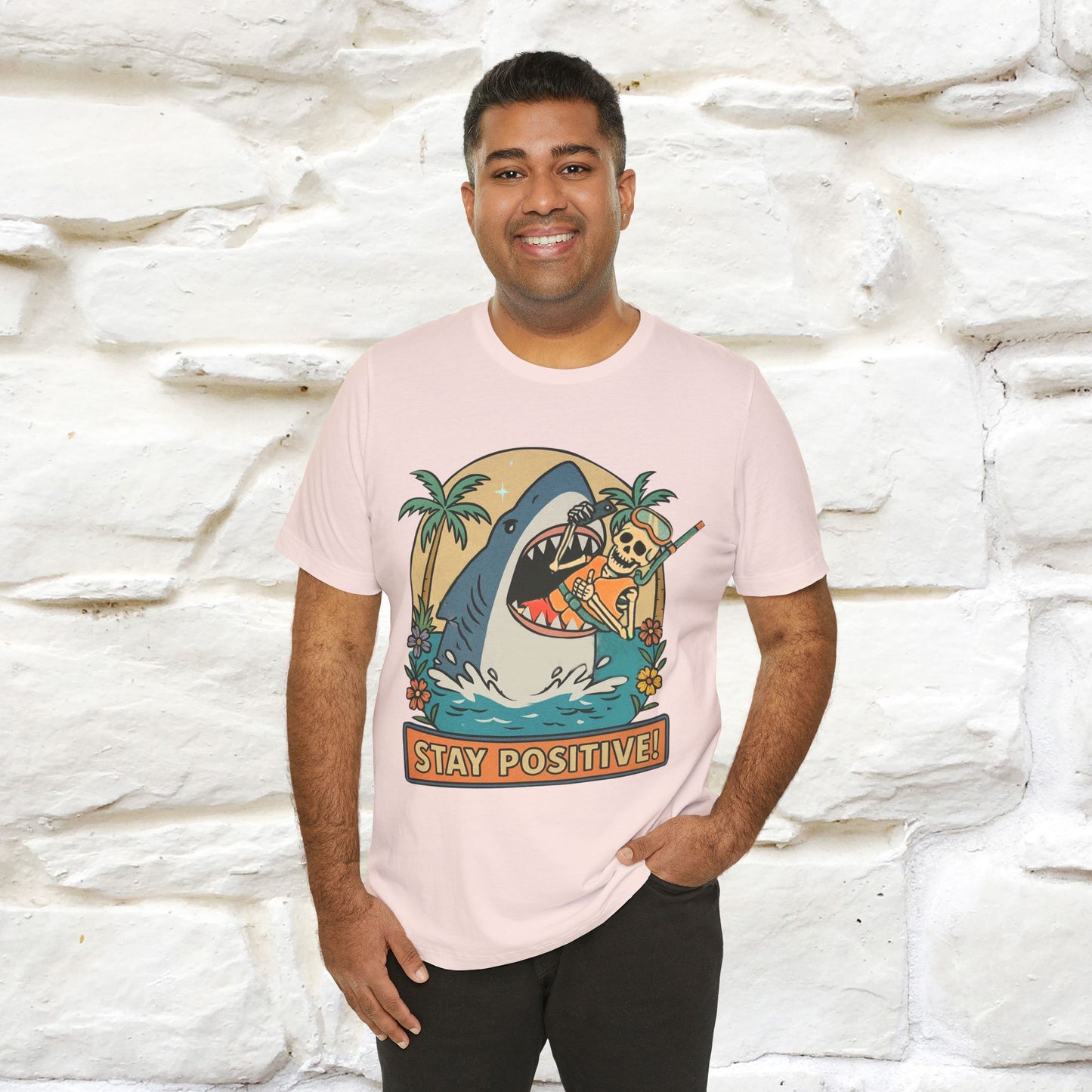 "Stay Positive" Funny T-shirt |Nunu&Miao Studio - Nunu&Miao Studio