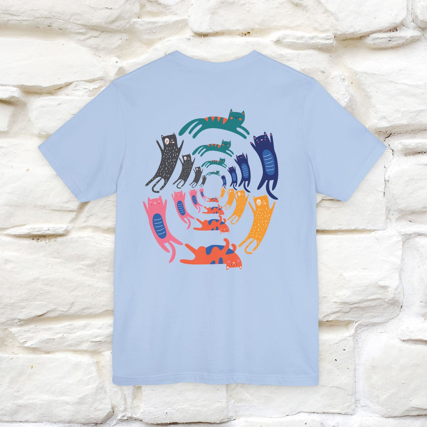 "The Hypnotic Meow'' Cat T-Shirt Front and Back Design | Nunu&Miao Studio - Nunu&Miao Studio