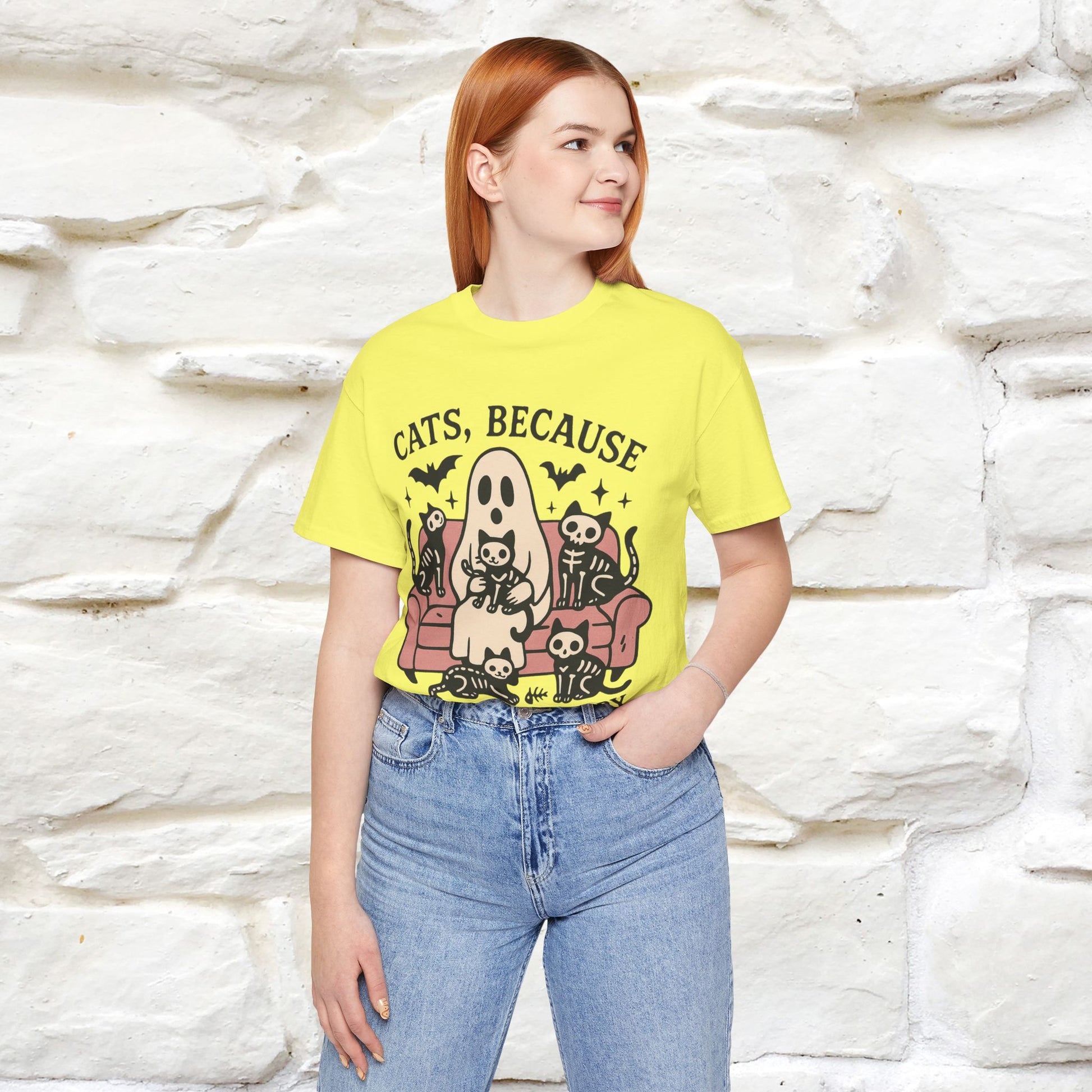 "Cat Because People Are Creepy" Halloween Cat T-shirt |Nunu&Miao Studio - Nunu&Miao Studio