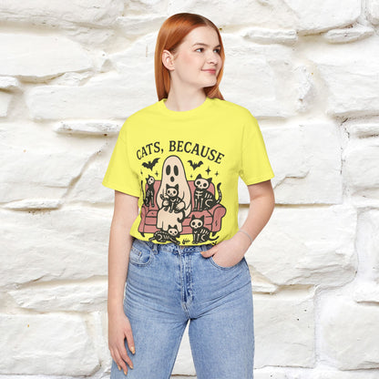 "Cat Because People Are Creepy" Halloween Cat T-shirt |Nunu&Miao Studio - Nunu&Miao Studio