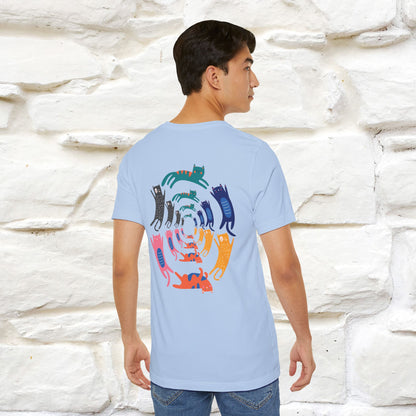 "The Hypnotic Meow'' Cat T-Shirt Front and Back Design | Nunu&Miao Studio - Nunu&Miao Studio