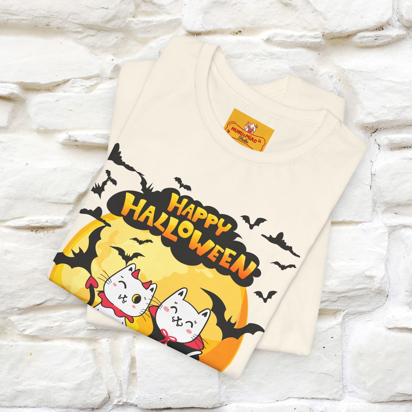 "Happy Halloween Cat Couple " Cat  T-shirt |Nunu&Miao Studio - Nunu&Miao Studio