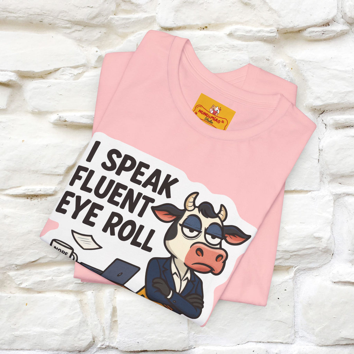''I Speak Fluent Eye Roll ''|  Sarcastic Cat T-Shirt | Nunu&Miao Studio