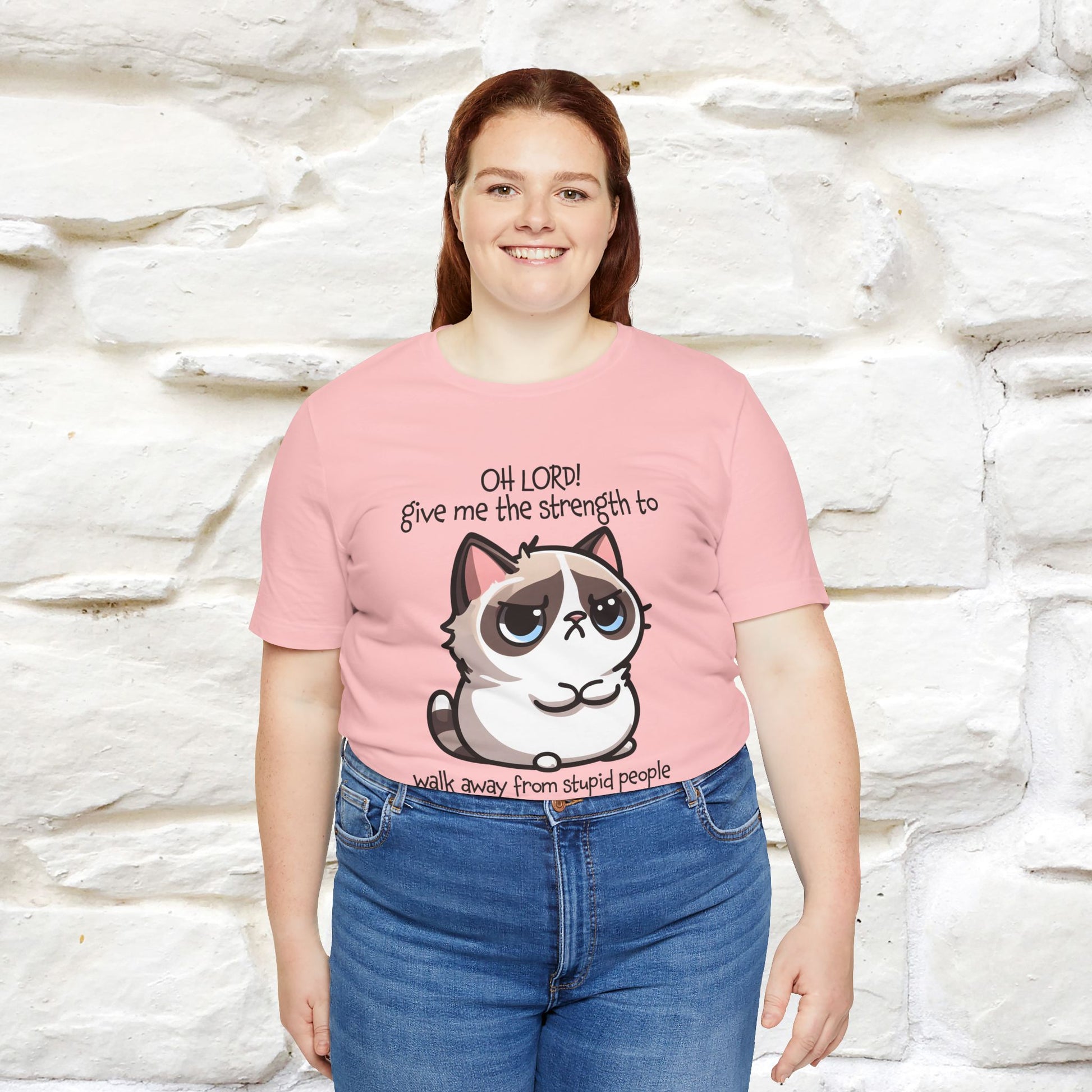 ''Oh Lord! Give Me Strength to ...'' Cat T-Shirt |  | Nunu&Miao Studio - Nunu&Miao Studio