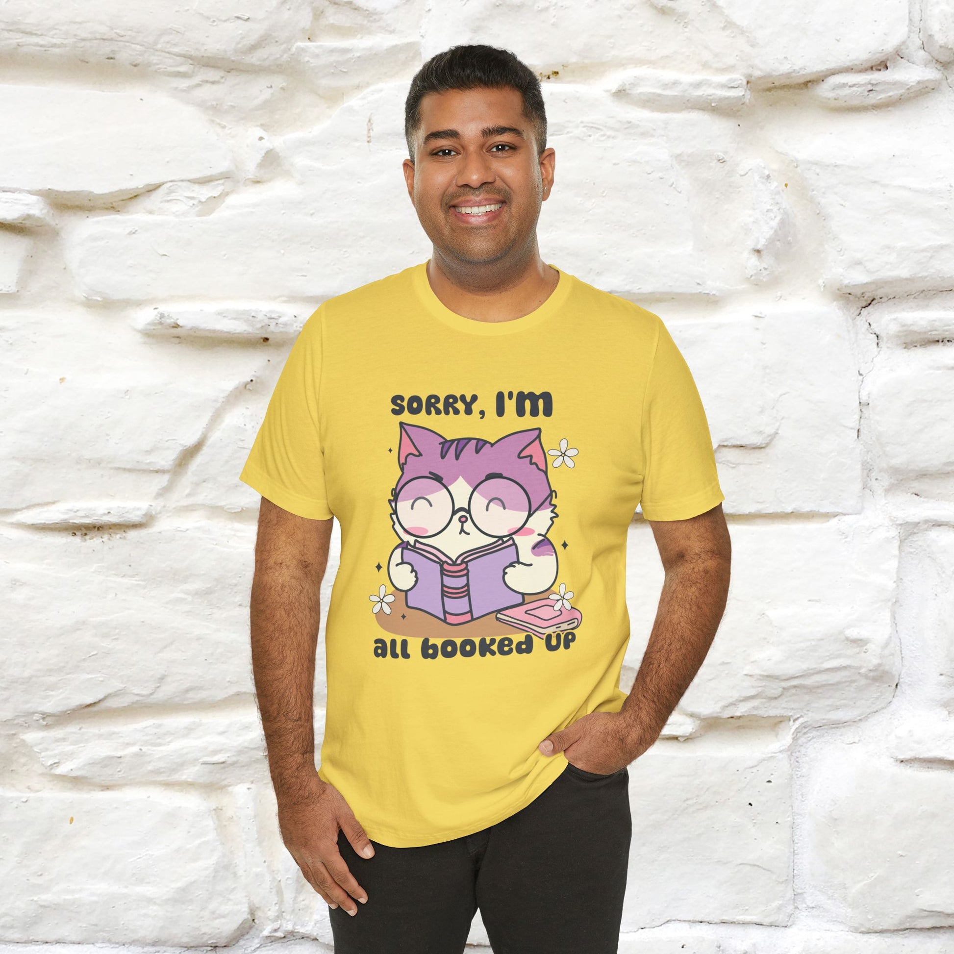 ''Sorry I am All Booked Up| Cute Cat T-Shirt |Nunu&Miao Studio - Nunu&Miao Studio