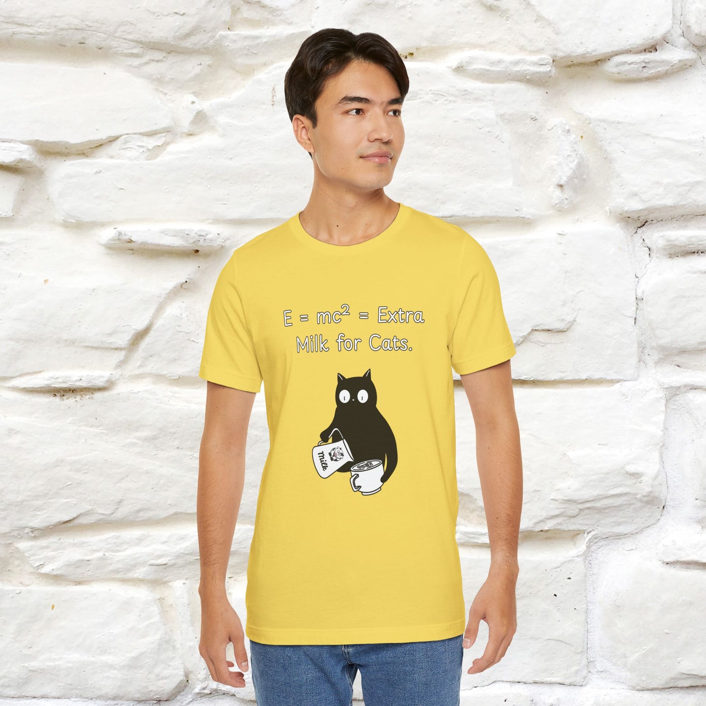 ''E = mc² = Extra Milk for Cats.''| Funny T-Shirt | Nunu&Miao Studio