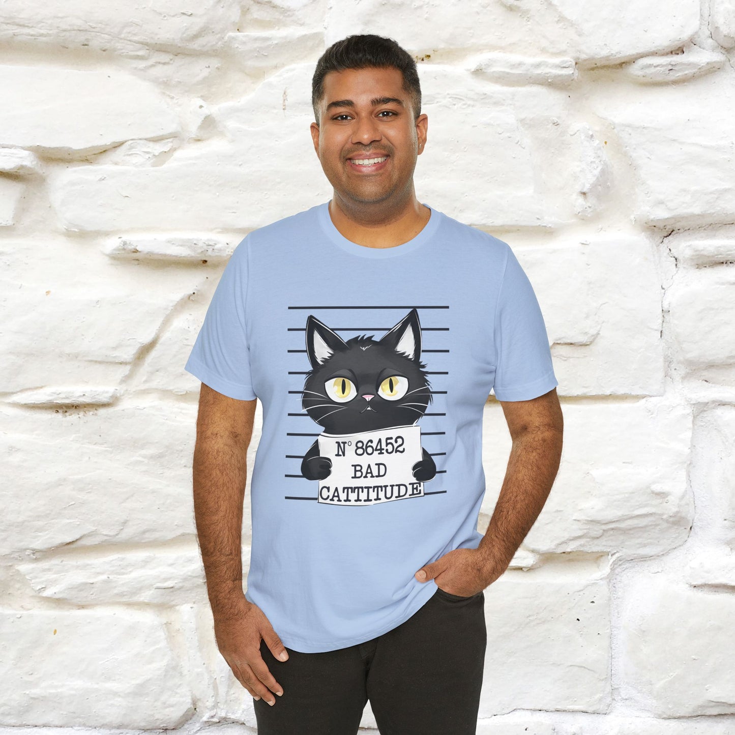 "Bad Cattitude" T-Shirt for Men & Women | 100% Cotton* - Nunu&Miao Studio