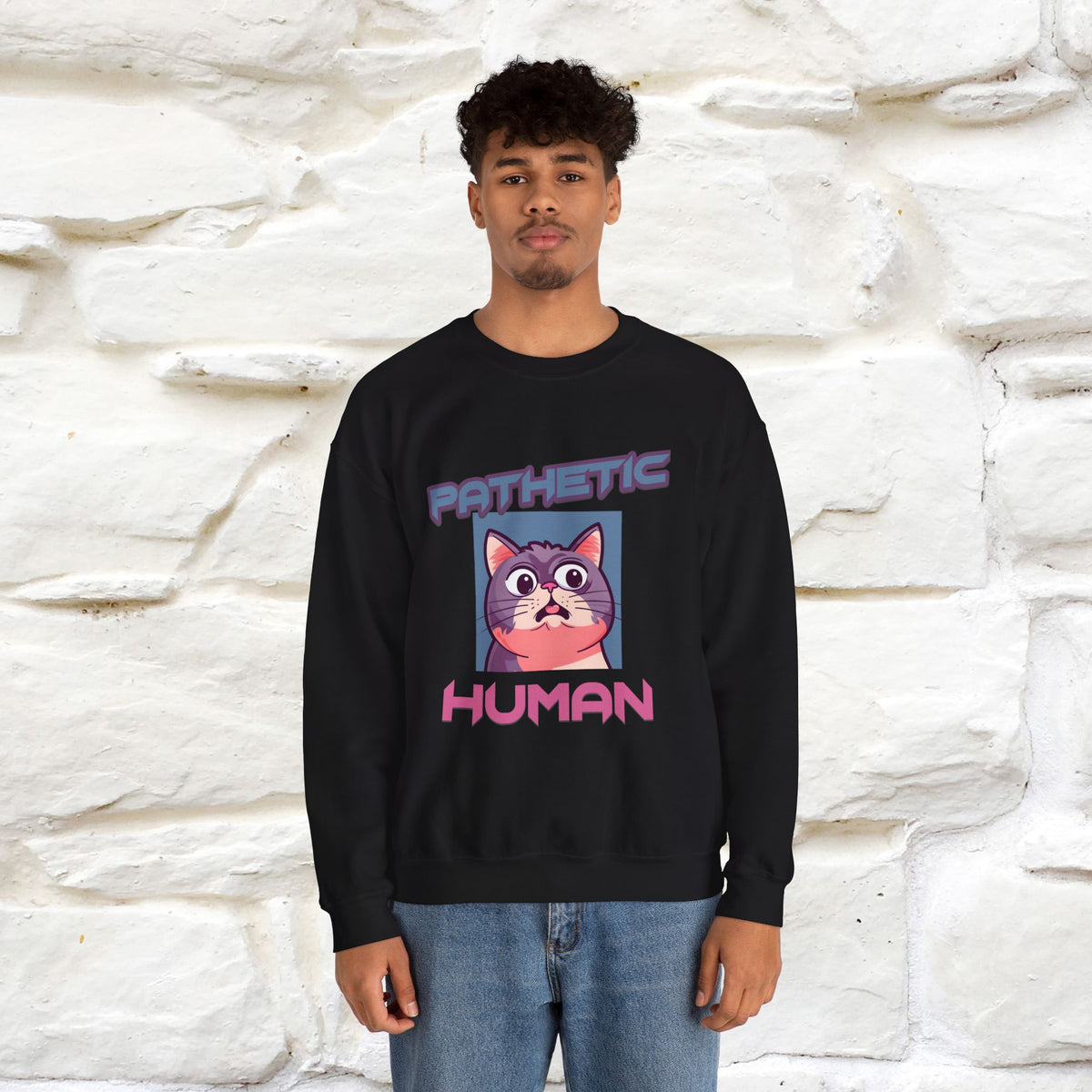 ''Pathetic Human'' |Cat Sweatshirt | Nunu&Miao Studio
