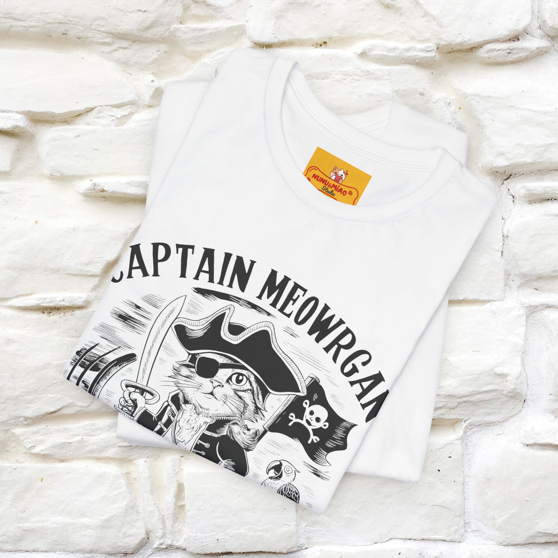 Captain Meowrgan Treasure Hunter |  |Cat T-Shirt | Nunu&Miao Studio - Nunu&Miao Studio