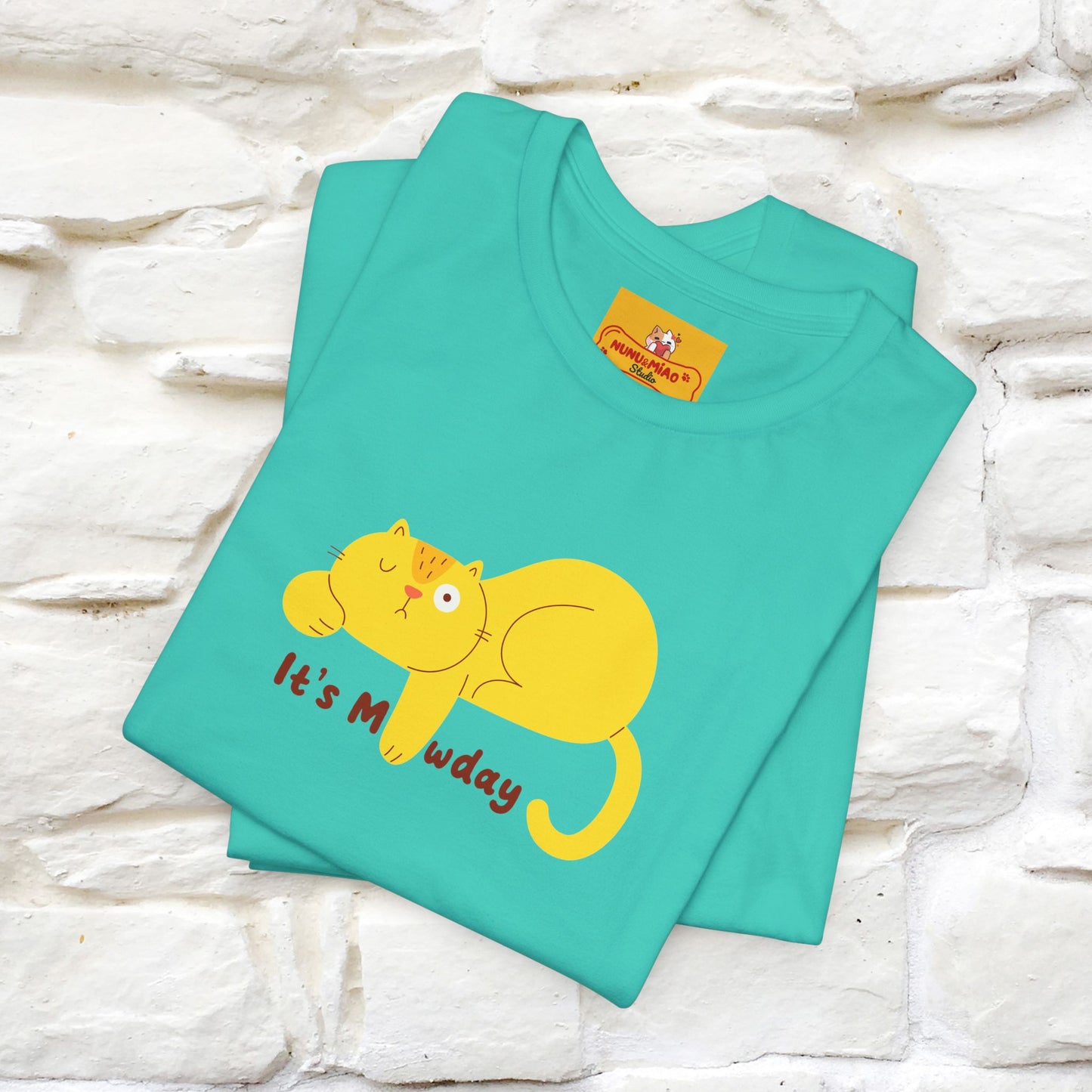 "It's Meawday" Cat T-shirt | Front & Back Design | Nunu&Miao Studio - Nunu&Miao Studio
