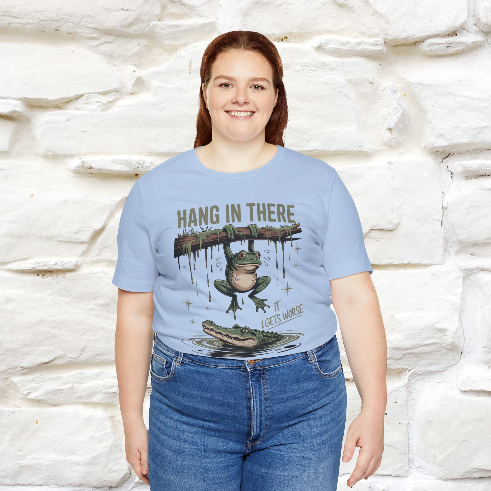"Hang In There" Funny T-shirt |Nunu&Miao Studio - Nunu&Miao Studio