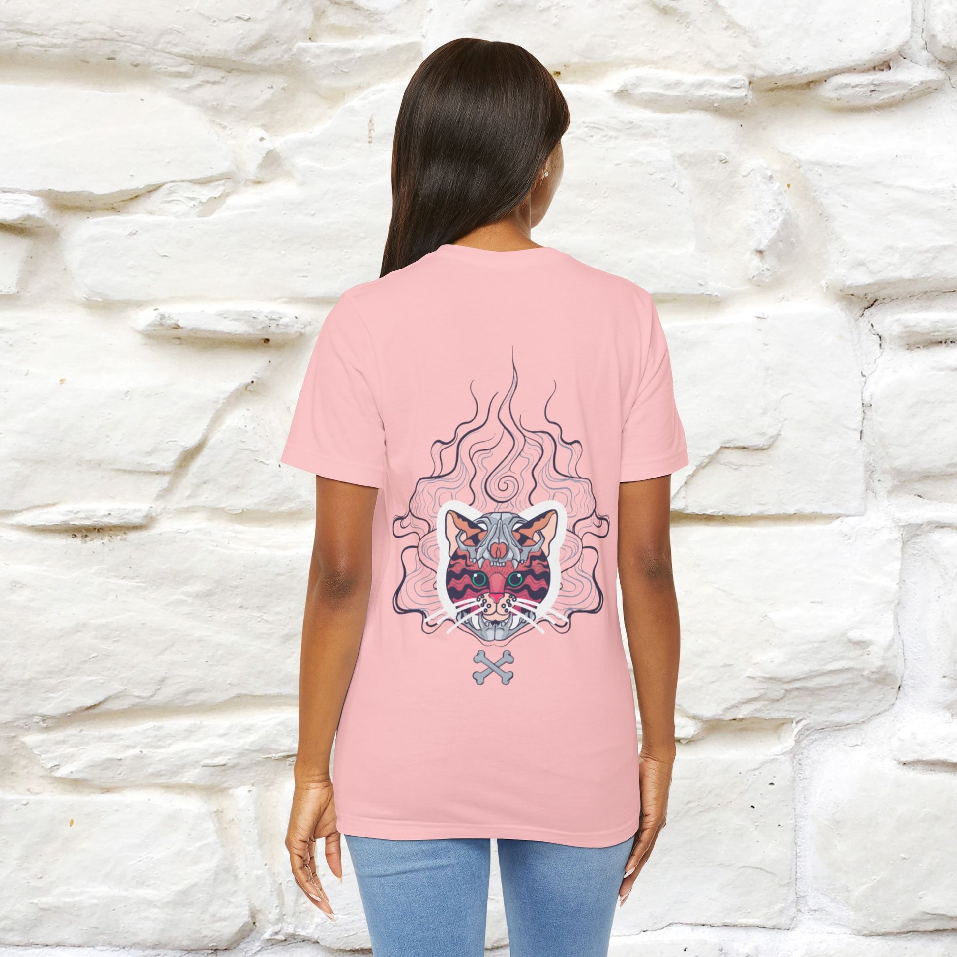 ''Air Fire Cat'' | Cat T-Shirt Front and Back Design | Nunu&Miao Studio - Nunu&Miao Studio