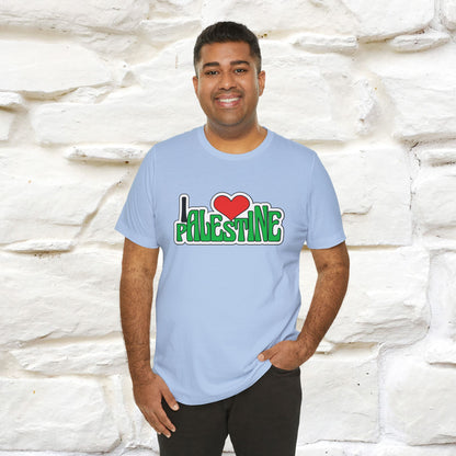 "I Love Palestine" Cat T-shirt | Front & Back Design |Nunu&Miao Studio - Nunu&Miao Studio