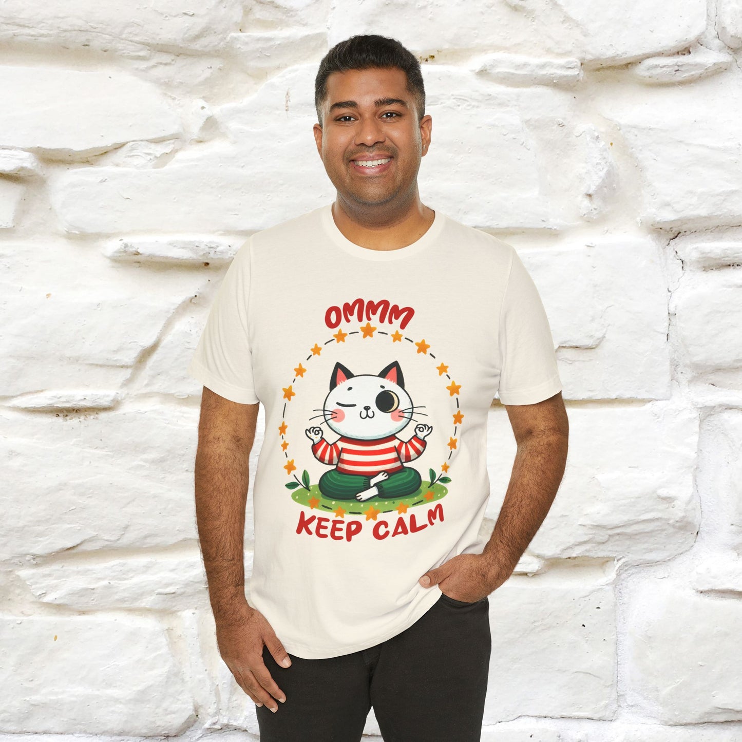 ''Ommm, Keep Calm'' Cat T-Shirt | Nunu&Miao Studio - Nunu&Miao Studio