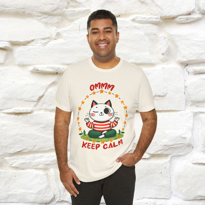 ''Ommm, Keep Calm'' Cat T-Shirt | Nunu&Miao Studio - Nunu&Miao Studio
