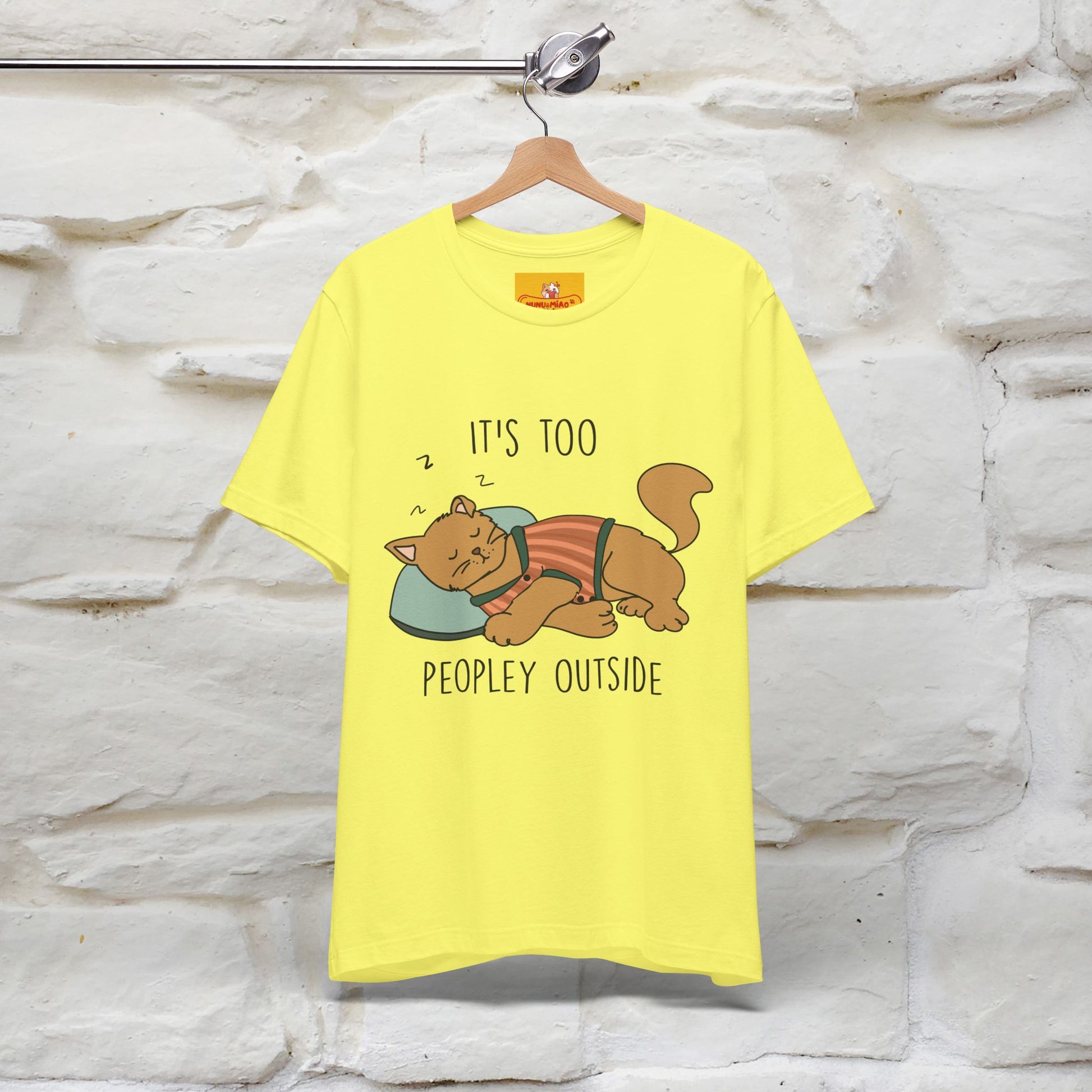 ''It’s Too Peopley Outside'' | Funny Cat T-Shirt | Nunu&Miao Studio - Nunu&Miao Studio