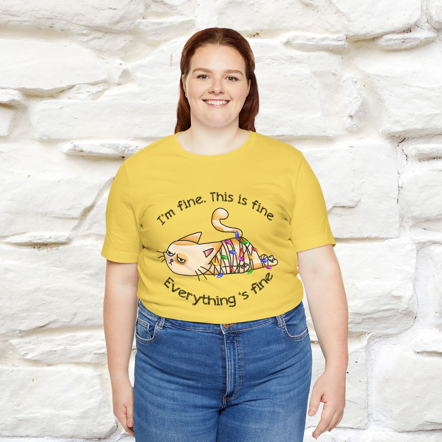 "This Is Fine" |Funny Cat T-Shirt | Nunu&Miao Studio