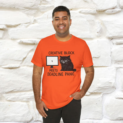"Creative Block Meets Deadline..." |Cat T-Shirt | Nunu&Miao Studio - Nunu&Miao Studio