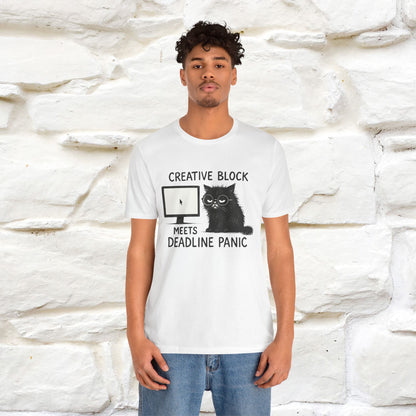"Creative Block Meets Deadline..." |Cat T-Shirt | Nunu&Miao Studio - Nunu&Miao Studio