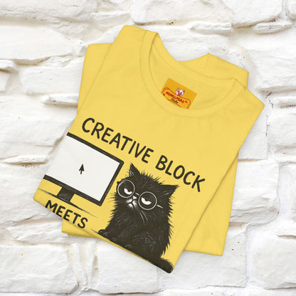 "Creative Block Meets Deadline..." |Cat T-Shirt | Nunu&Miao Studio - Nunu&Miao Studio