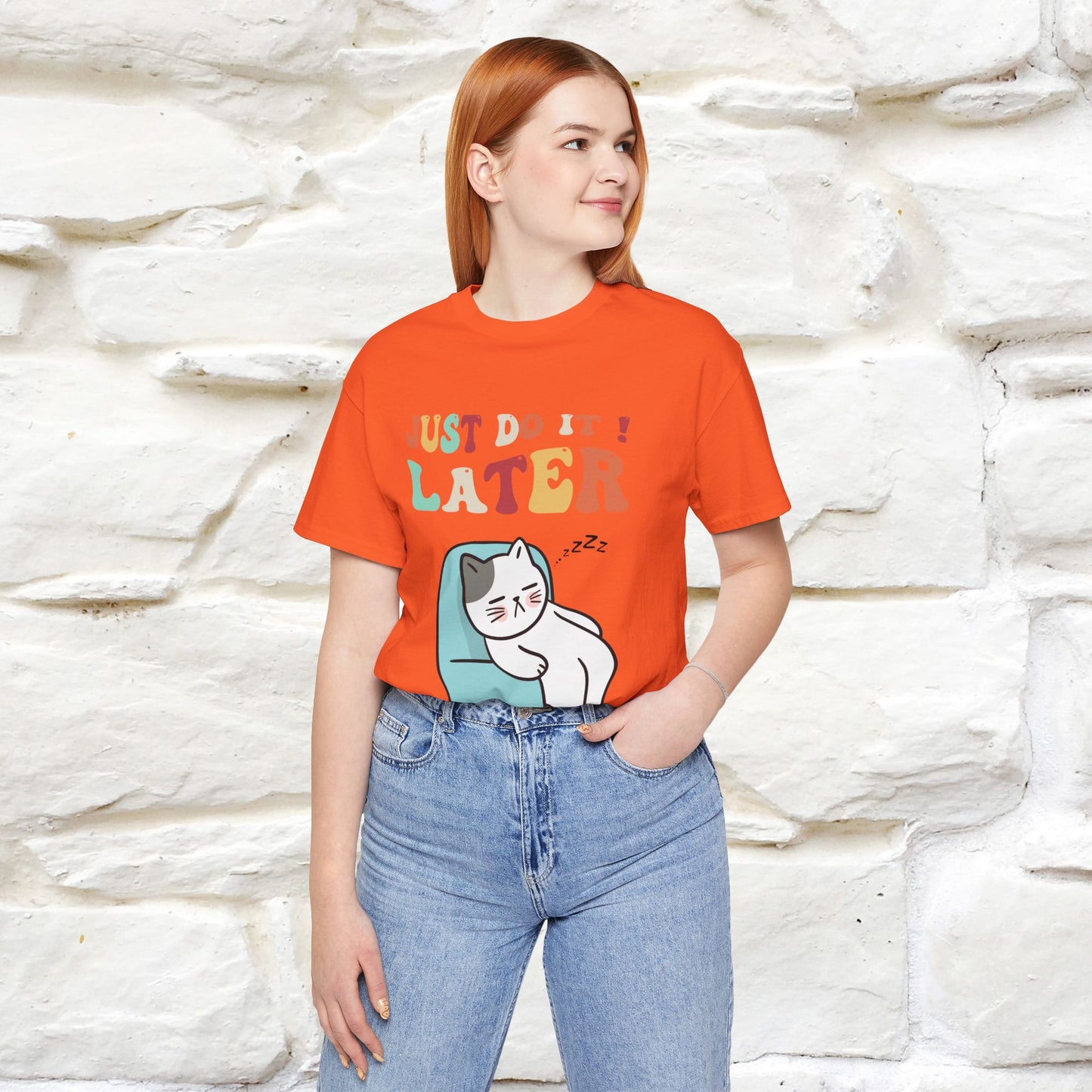 "Just Do It Later" Cat T-shirt |Nunu&Miao Studio - Nunu&Miao Studio