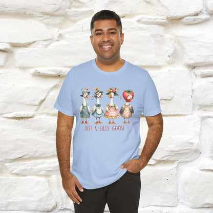 "Just A Silly Goose" Cute T-shirt |Nunu&Miao Studio - Nunu&Miao Studio