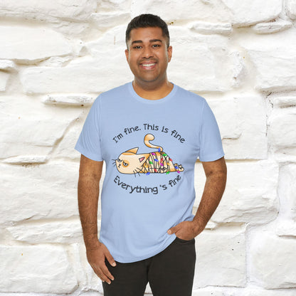 "This Is Fine" |Funny Cat T-Shirt | Nunu&Miao Studio