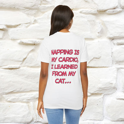 "Napping Is My Cardio, I Learned From My Cat…" Funny Cat T-shirt | Nunu&Miao Studio
