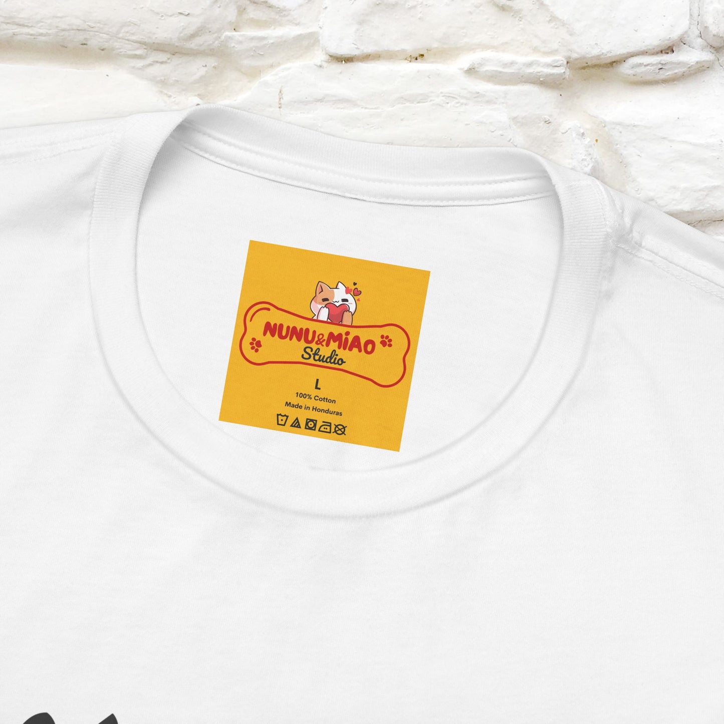 "Black And White'' Cat T-Shirt Front and Back Design | Nunu&Miao Studio - Nunu&Miao Studio