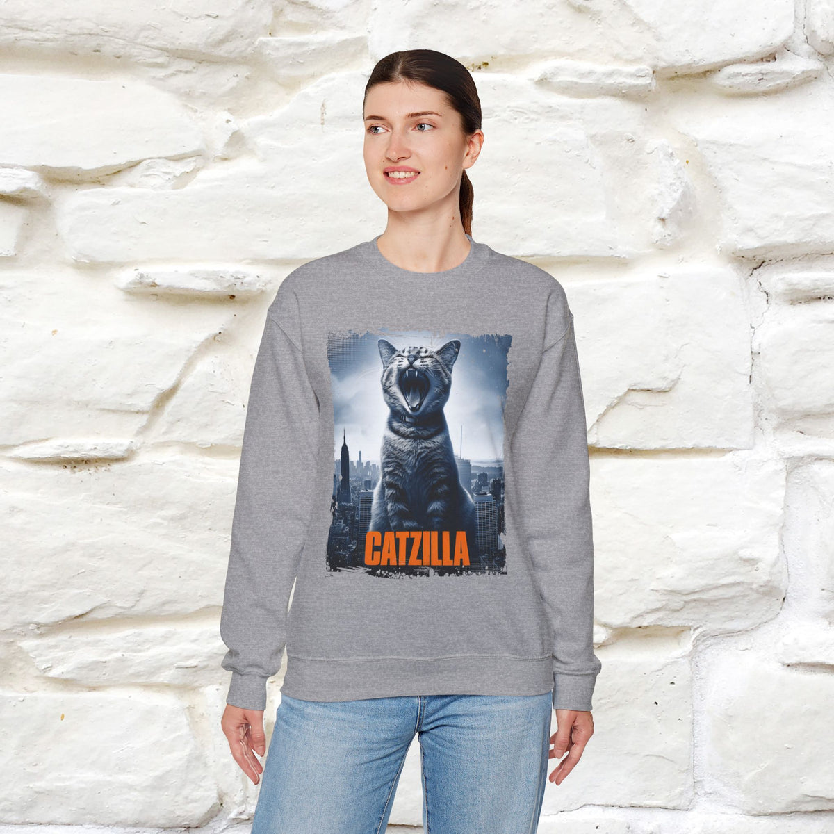 "Catzilla'' |Cat Sweatshirt | Nunu&Miao Studio