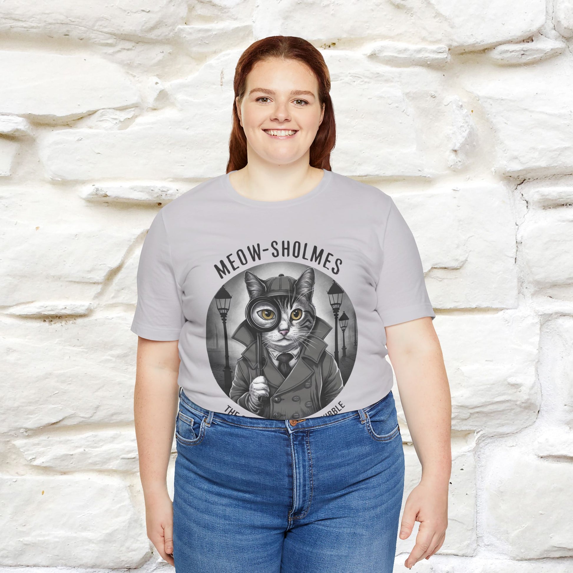 ''Meow-Sholmes: The Case of the Missing Kibble'' | Detective Cat Tee | Nunu&Miao Studio - Nunu&Miao Studio