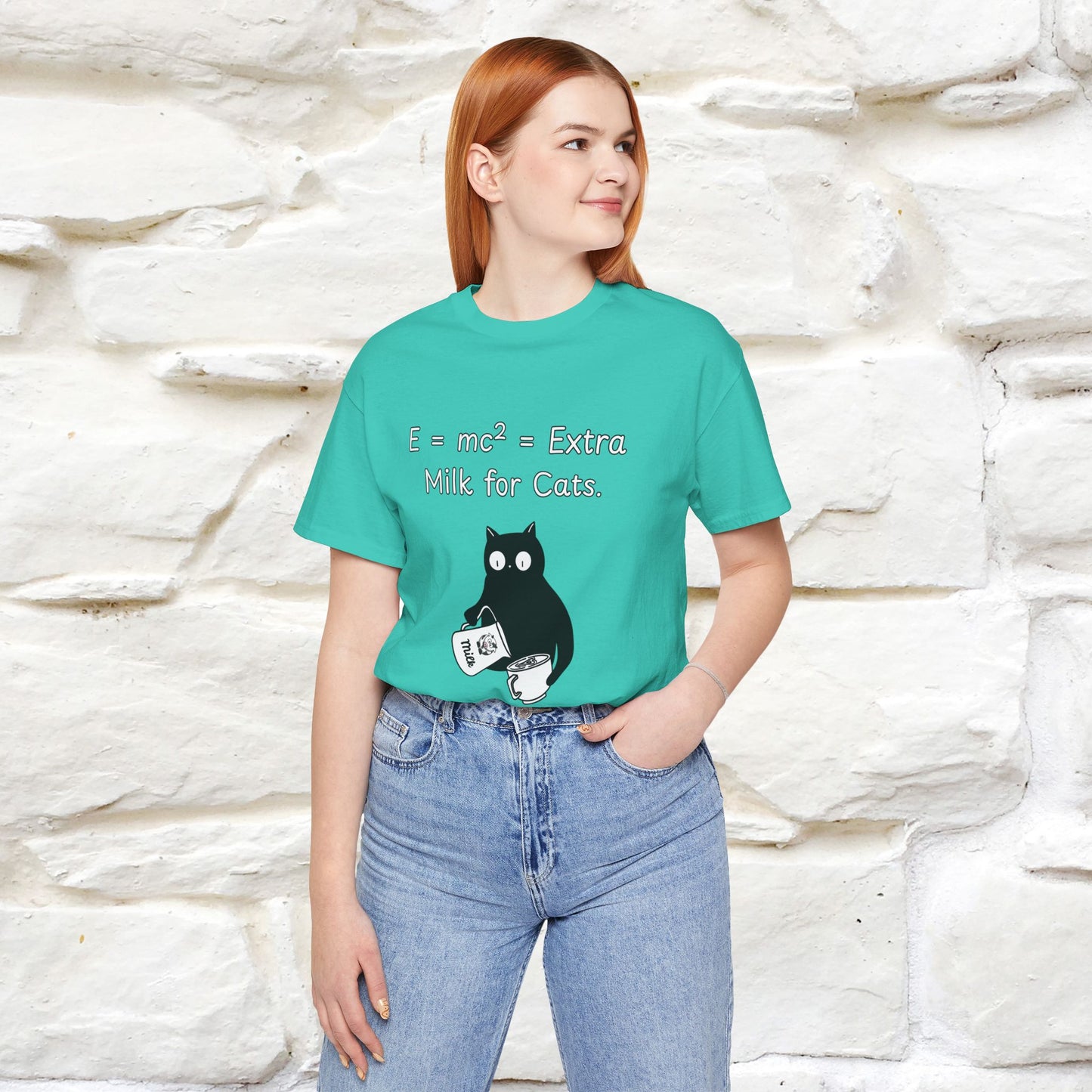 ''E = mc² = Extra Milk for Cats.''| Funny T-Shirt | Nunu&Miao Studio