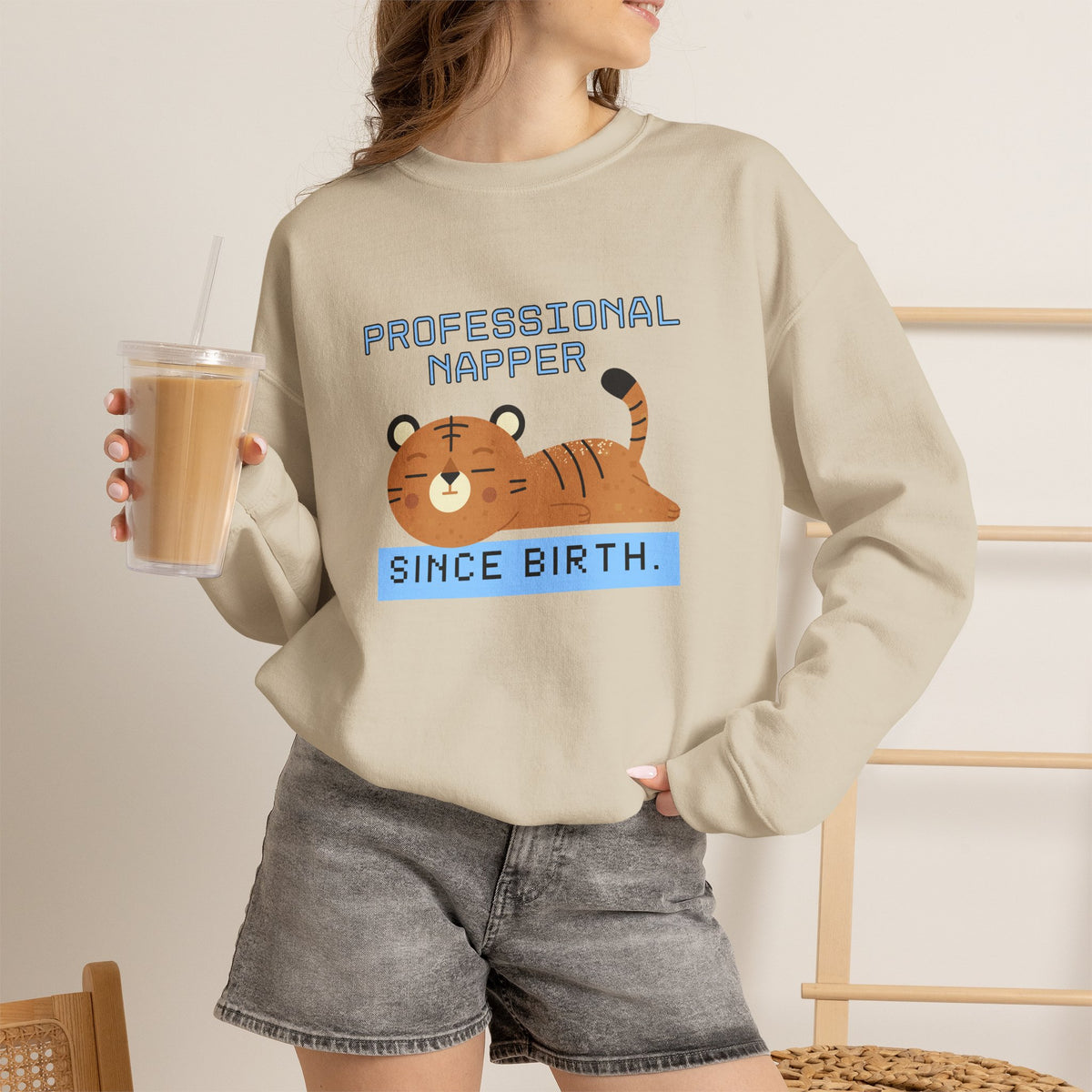 ''Professional Napper Since Birth'' |Cat Sweatshirt | Nunu&Miao Studio