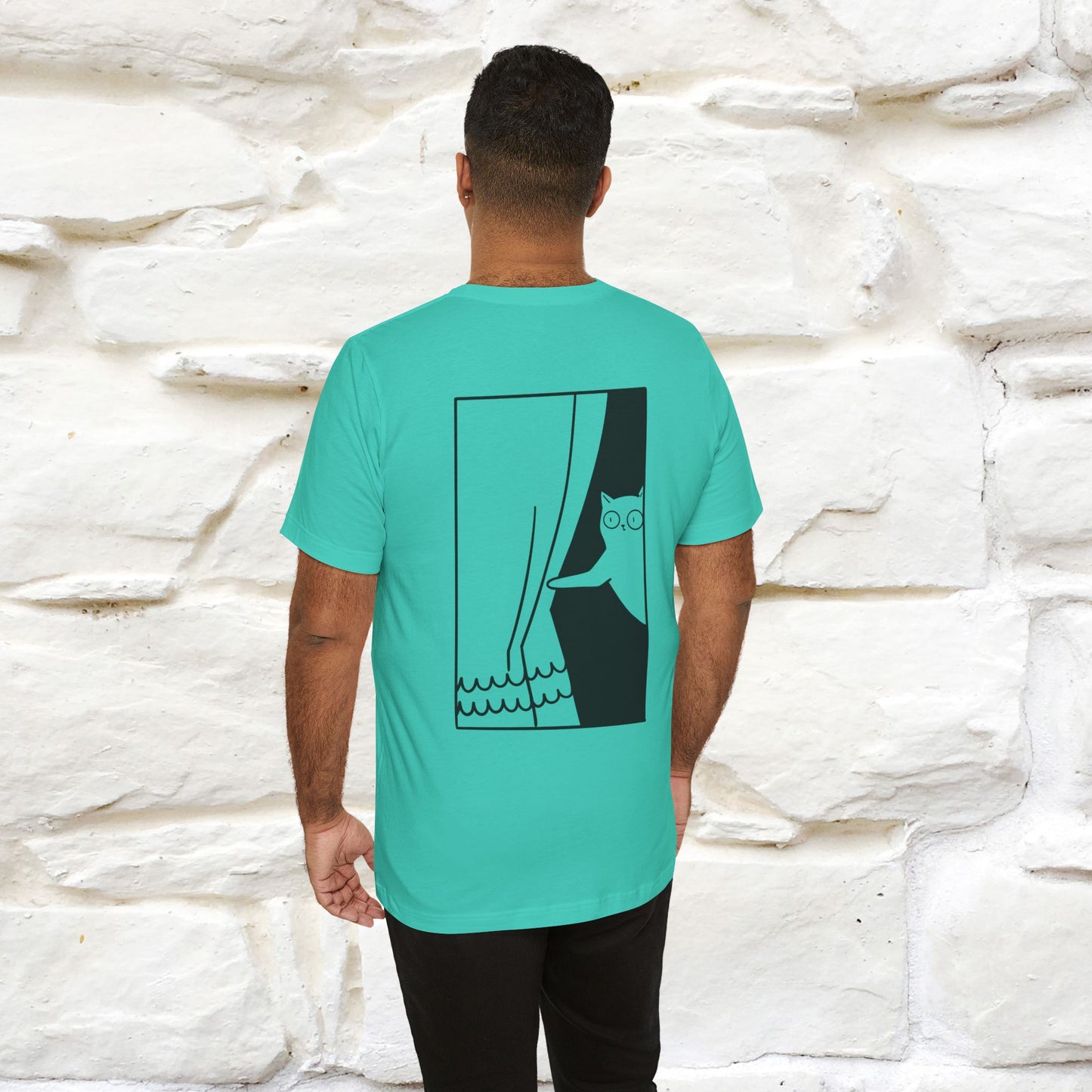 “Don’t trust atoms… they make up everything.” |  Cat T-Shirt | Front & Back Design | Nunu&Miao Studio